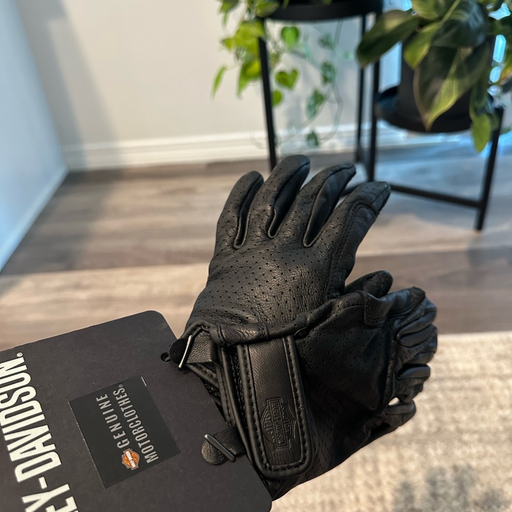 Harley-Davidson Perforated Black Riding Gloves